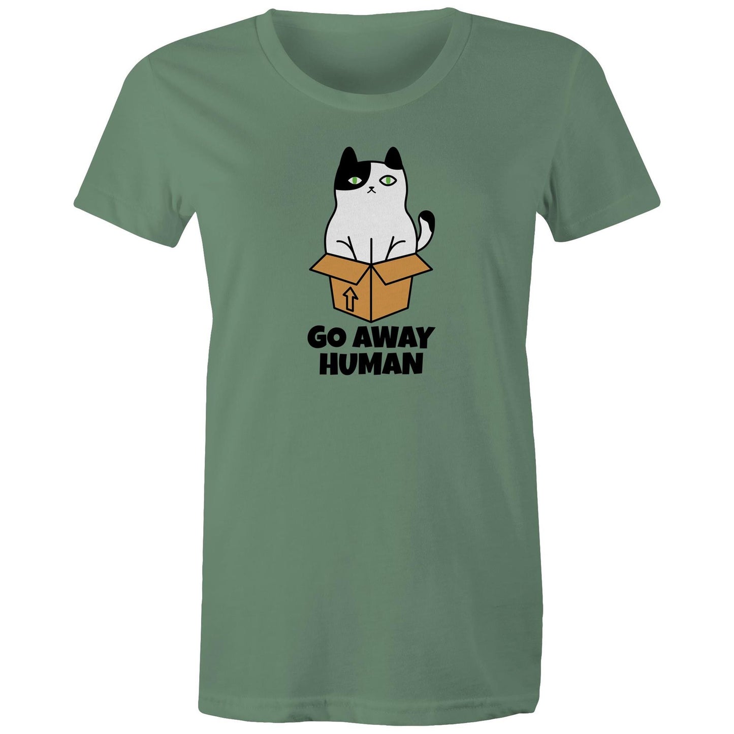 Go Away Human Womens TShirt