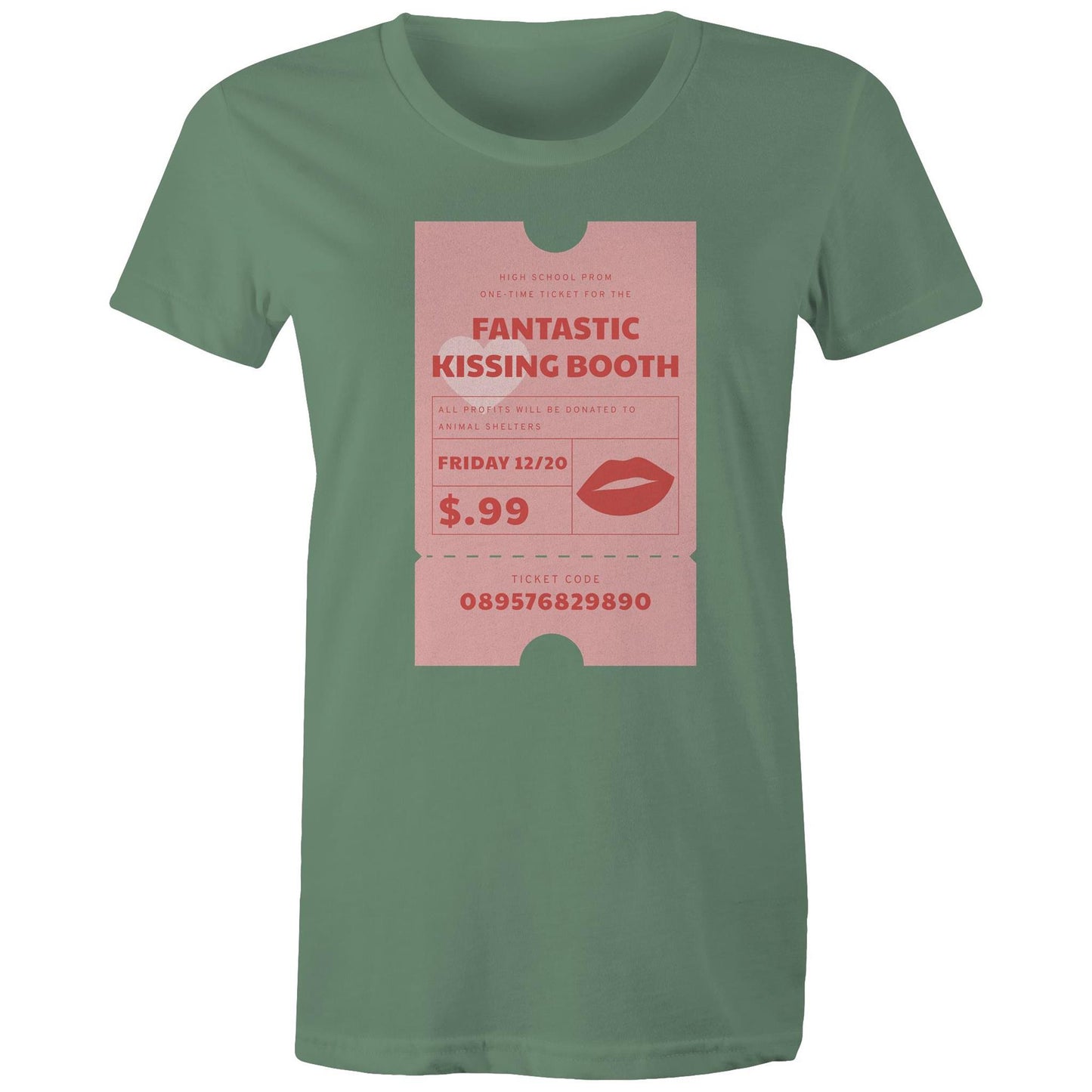 Kissing Booth Ticket Womens TShirt