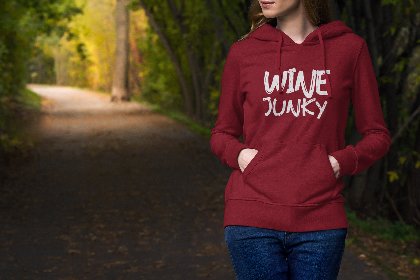 Wine Junky Womens Hoodie