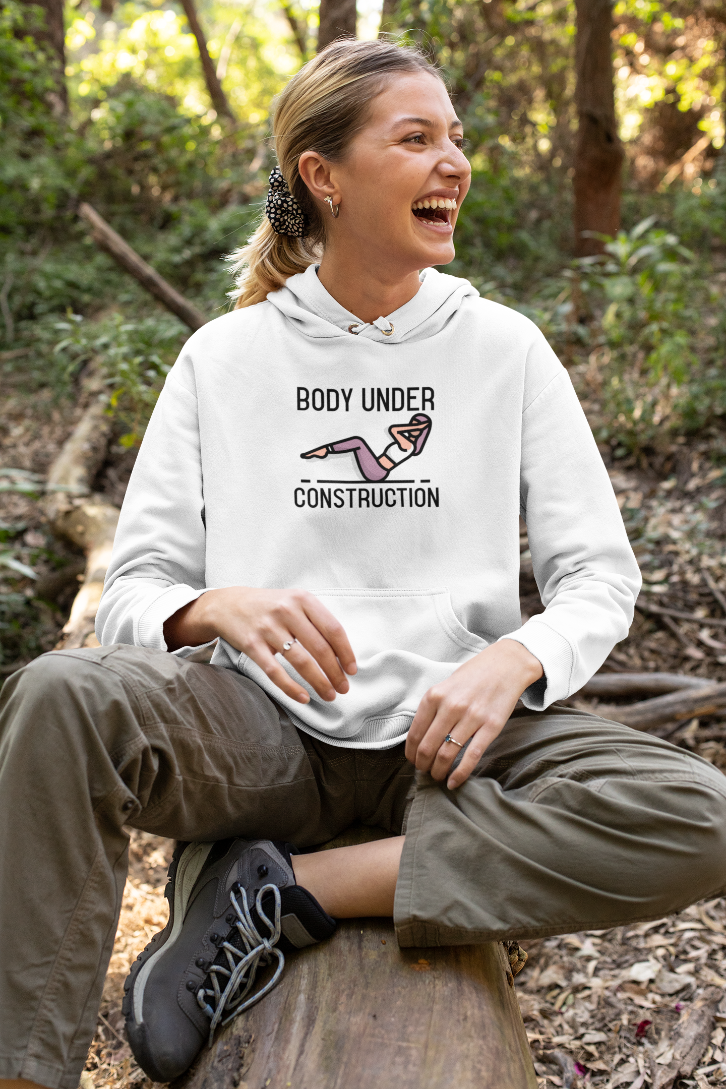 Body Under Construction Womens Hoodie